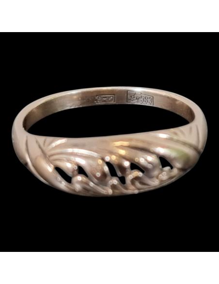 Złoty Pierścionek Falowany 2,09g pr.585 r.14