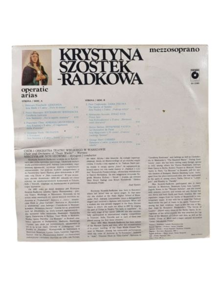 Krystyna Szostek Radkowa operatic arias Winyl