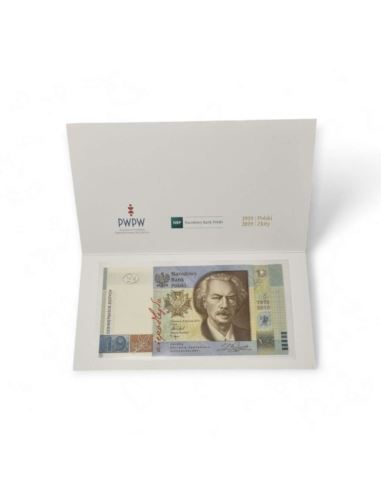 Banknot 19 zł 100-lecie powstania PWPW Paderewski